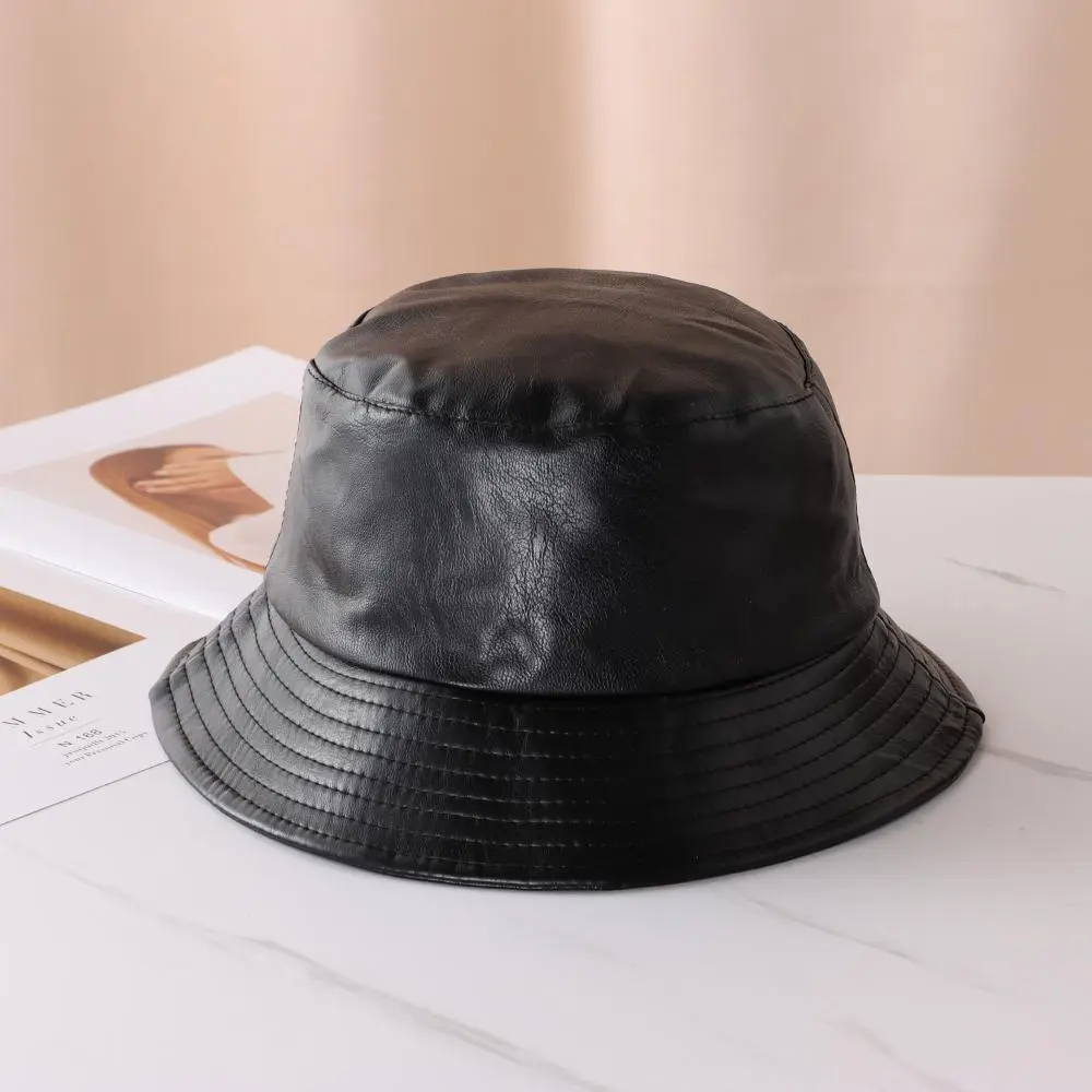 Mũ Chống Nắng, Có Thể Điều Chỉnh, Chống Thấm Nước, Có Thể Gập Lại, Mũ Tai Bèo PU, Mũ Ngư Dân, Làm Bằng Da