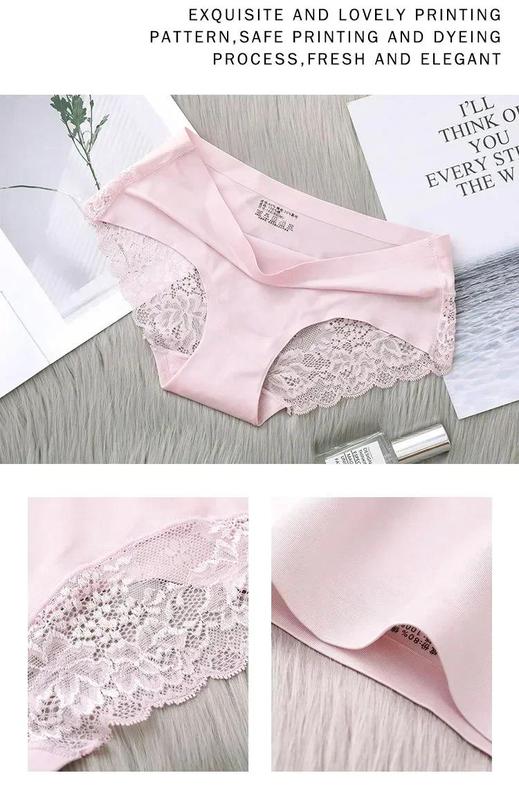 Product Introduction of 3PCS  Seamless Women's Hollow Out Panties Underwear Comfortable Breathable Lace Briefs Low Rise Female Sport Panty Soft Lady Lingerie Womenswear Innerwear 12