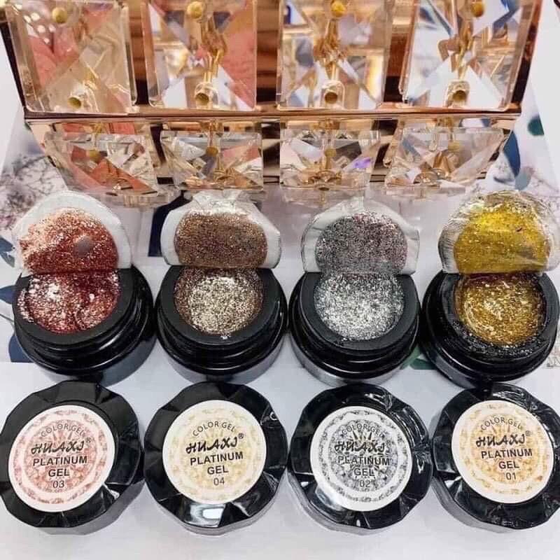 Gel nhũ viền vẽ móng siêu sáng, Nhũ Viền Đặc Huaxi Platinum Nữ Sơn Gel Women