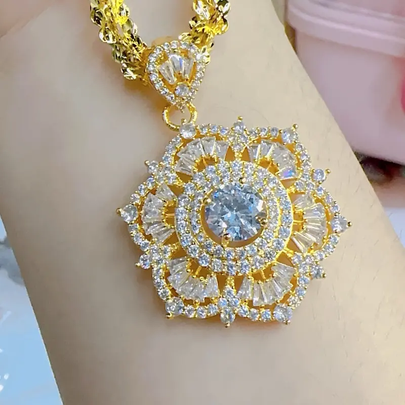 Dây xoắn hoa mai kèm mặt hoa tuyết Women Chain Trang Sức 4