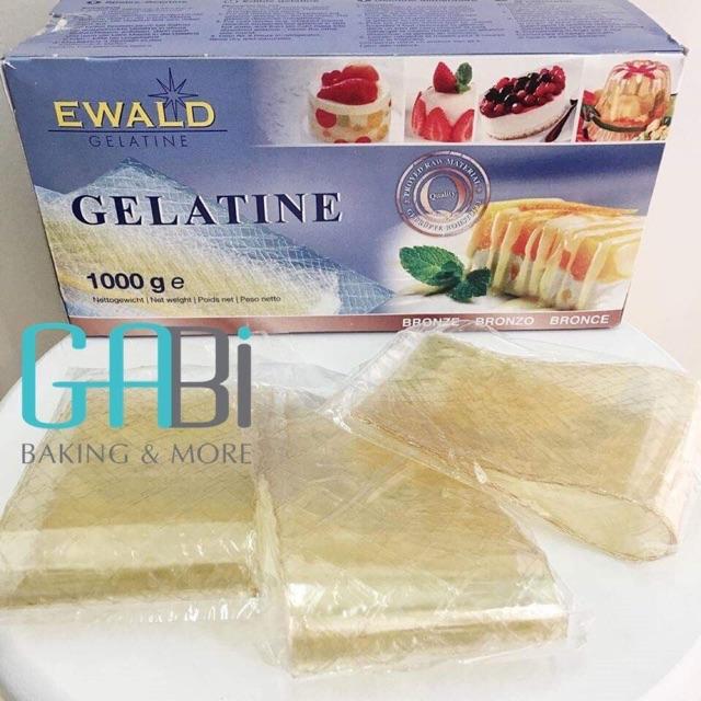 Lá gelatin Ewald Đức 3.4g lá