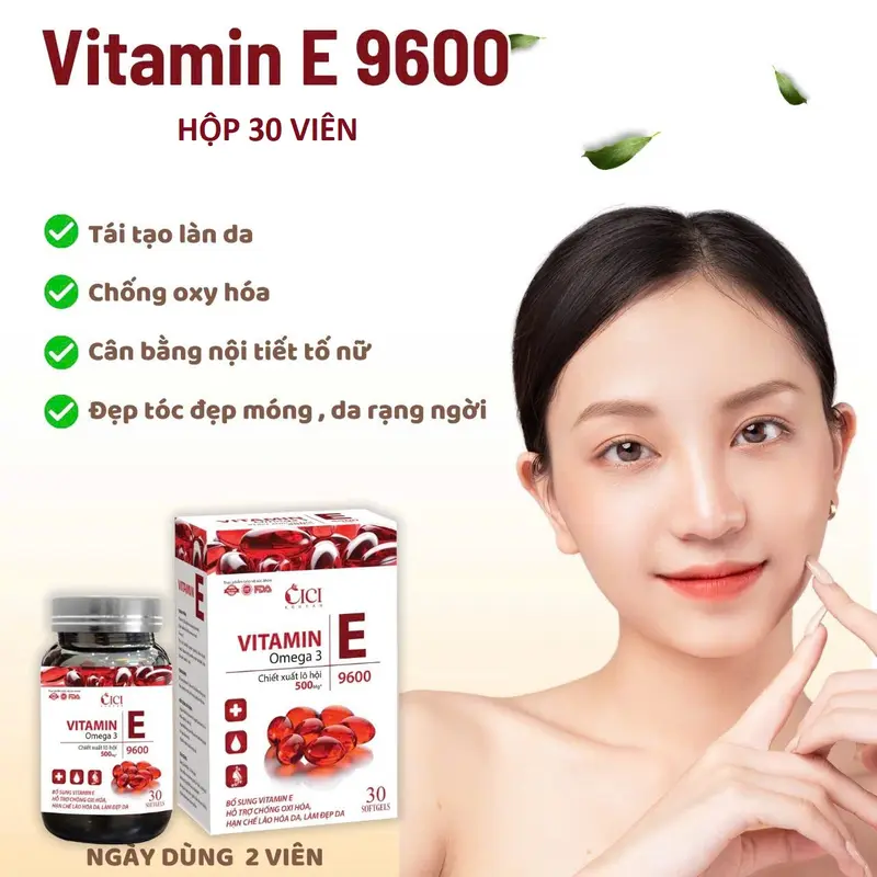 (Mẫu Mới) Combo Viên Uống Sâm Tố Nữ 80.000 - 1 Hộp 2 Lọ Tổng 60 Viên + 2 Hộp Vitamin E Đỏ 6
