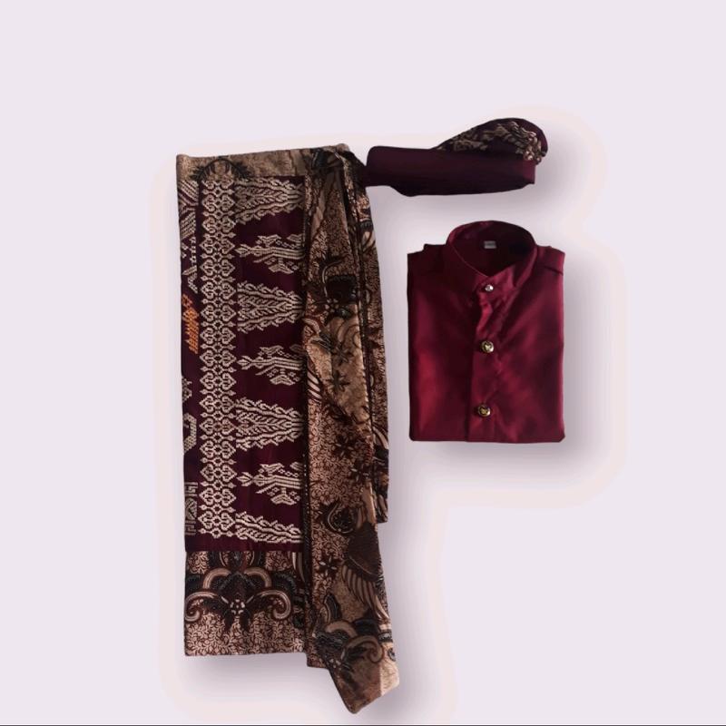 Set busana Bali anak laki bordir /setengah jadi Katun 4