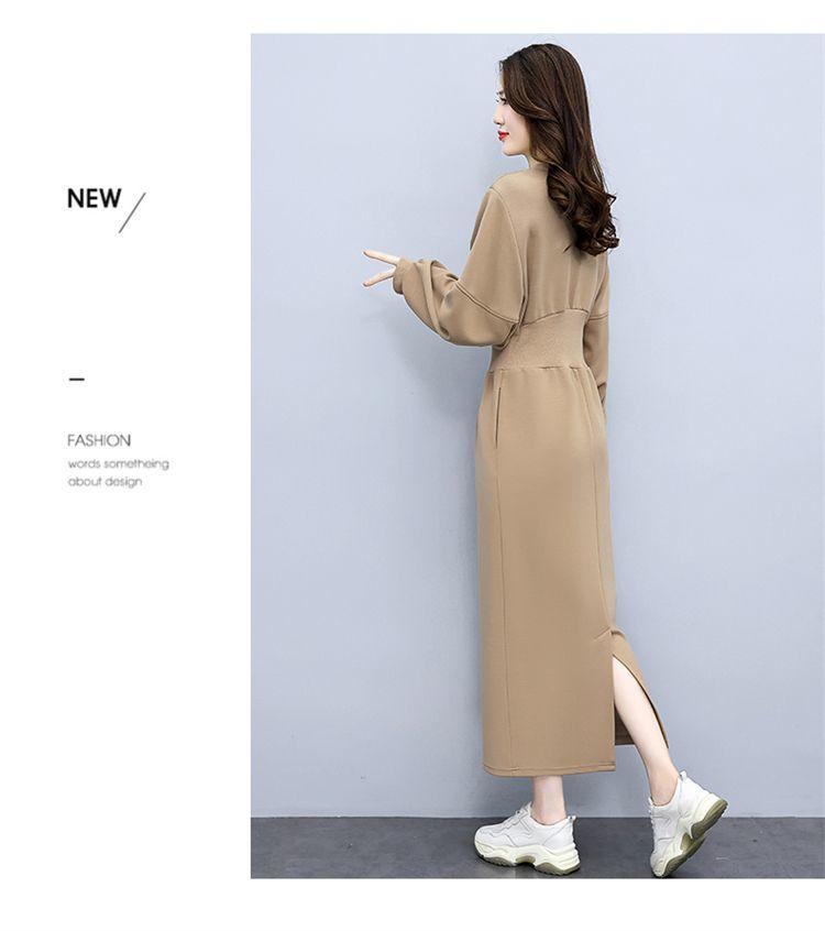 Product Introduction of Váy Len, Cao Cấp, Ôm Sát Eo, Thanh Lịch, Thích Hợp Cho Mùa Đông, Váy Bó Sát Phong Cách Thường Ngày Màu Trơn Cổ Tròn, Tay Dài, Váy Sang Trọng 15