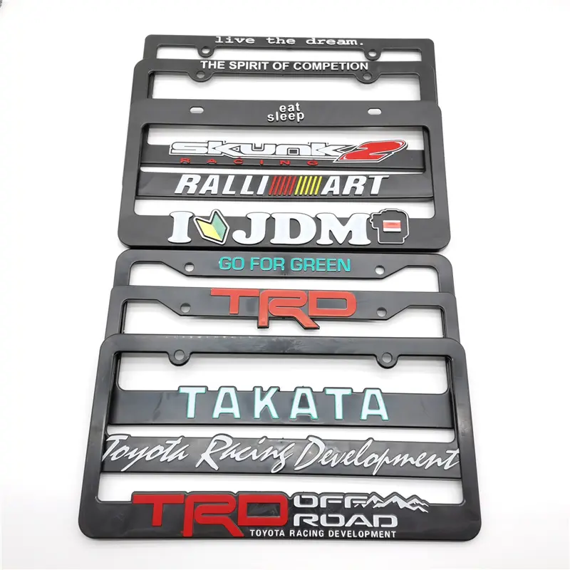 COD FREE Shipping TRD/SKUNK2 3D NUMBER PLATE HOLDER CAR PLATE COVER License Plate Frame