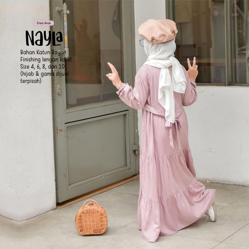 Gamis Anak Perempuan Muslim 4 s/d 11 Tahun Homey Dress Nayla Polos By Erlimakids Bahan Katun Rayon Viscose Premium Lucu Dan Cantik Nyaman Dipakai Bisa COD 2