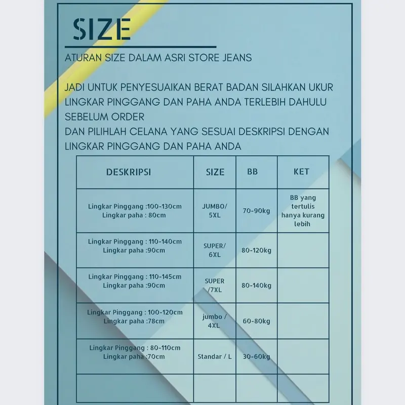 Rok span jeans size 4-6XL varian belah dan sobek pinggang karet - rok body sexy plus varian baru Wanita Panjang 5