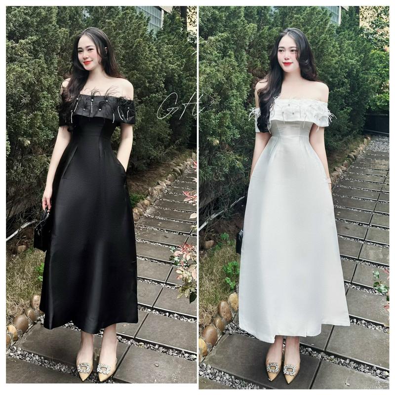 váy thiết kế  Mun store2 ,với thiết kế tinh túy từ chất liệu vải tata phối lông vũ cho gia một chiếc váy sang chảnh các bạn mặc đi tiệc , đi chơi  .cô dâu mặc đi bàn   ,   giặt đượcbang máy nhé đỏ missavenue m đỏ và hồng dam  dam