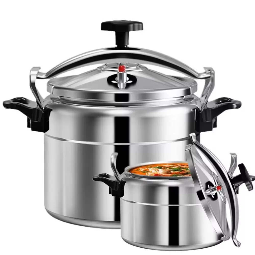 goupgo Multifunctional 2.5-11L High Pressure Cooker Large Capacity Explosion-Proof Saucepan Stew Pot Uncoated Aluminum Gas Cooker Pot Resturant