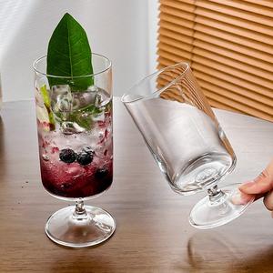 พร้อมส่ง แก้วเครื่องดื่มเย็น ทรงสูงสุดน่ารัก สไตล์มินิมอล คาร์เฟ่ เนื้อแก้วใส คุณภาพดี ใส่เครื่องดื่มได้หลายประเภท