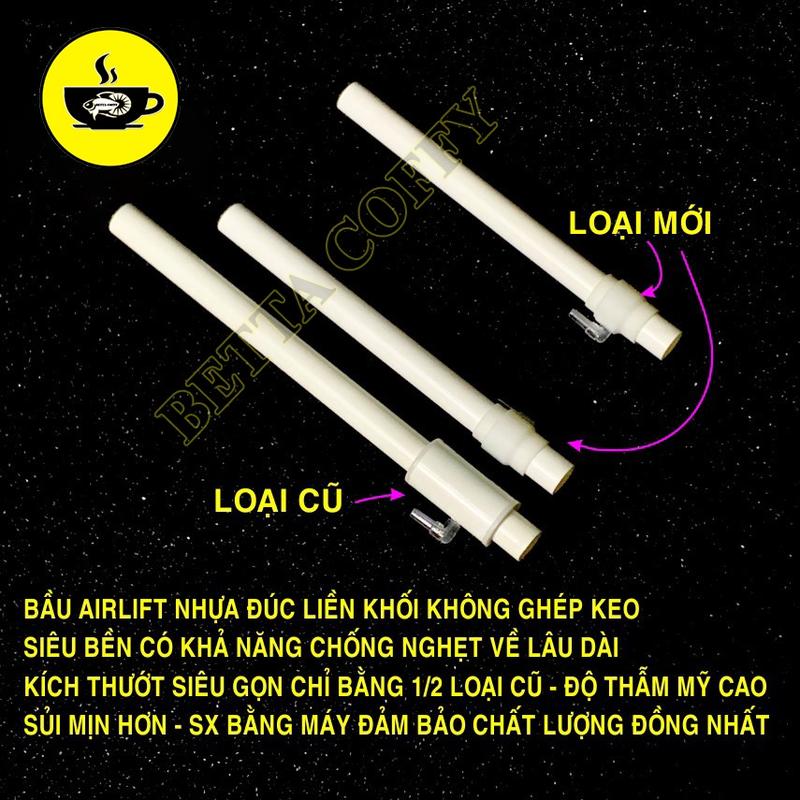 Ống bơm airlift, bơm nước bể cá bằng khí oxy, tự chế lọc vi sinh 4