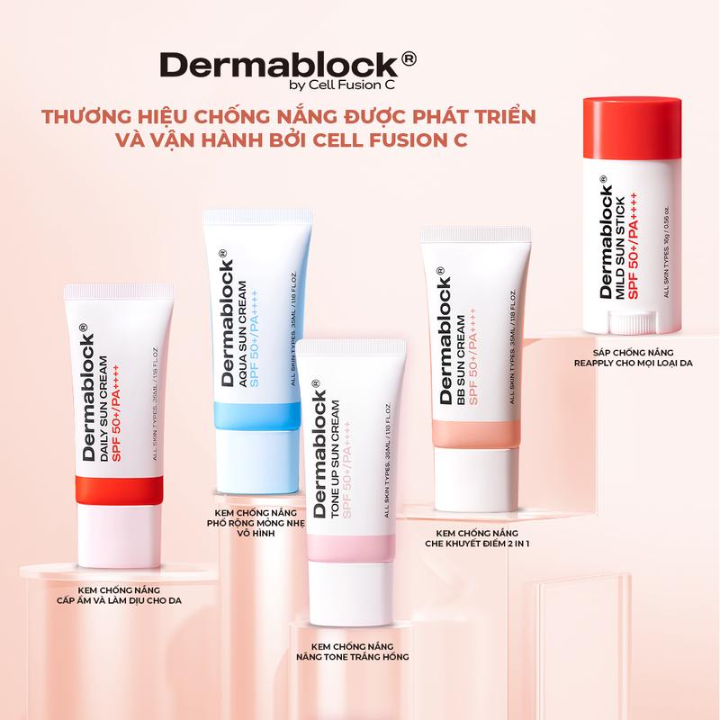 DEAL 99K KEM CHỐNG NẮNG DERMABLOCK SPF50+ PA++++ DÀNH CHO MỌI LOẠI DA 0