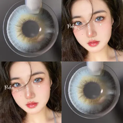 PINKINSOFTLENS My Moonwalk Gray Brown Blue By Pinkin Softlen Wedding Normal sd -10.00 1 Pasang Lensa Kontak Warna Diameter 14.5mm Lensa Kontak softlen Soft Lens Murah 6