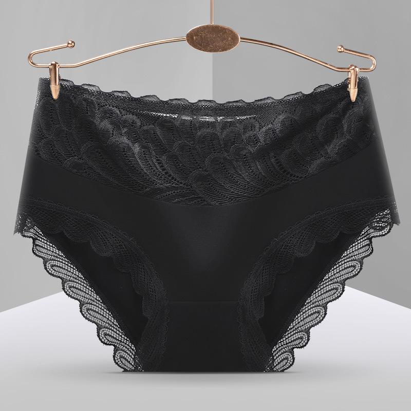 New Women's Seamless Underwear Soft and Fashionable Silk Mid Rise Underwear 0