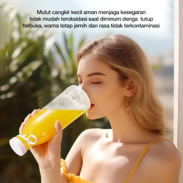 Rockstar bahan yang aman untuk makanan blender 6 bilah mata pisau juicer mini blander 420ml  portable  usb charge chopper  kekinian 8