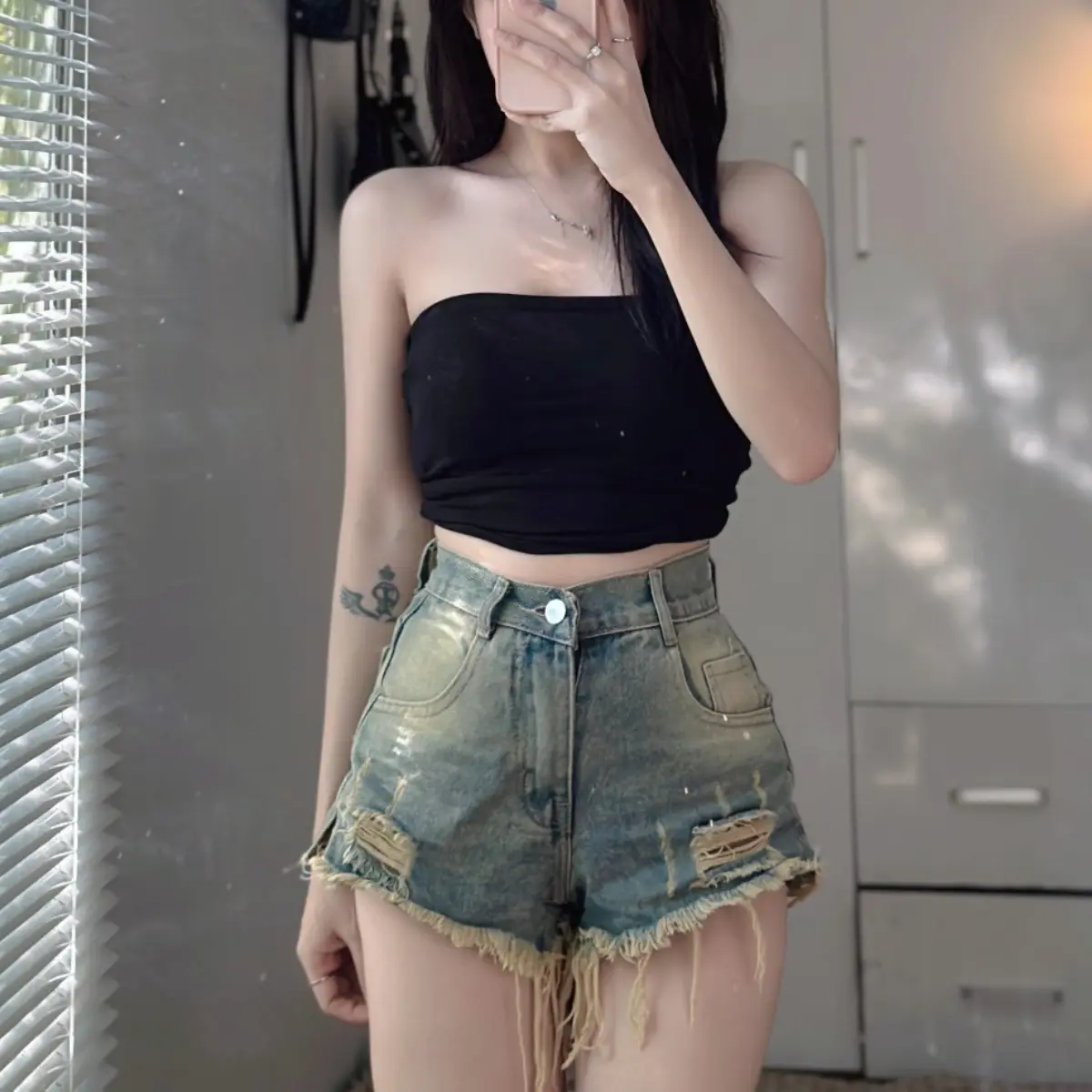 Quần short nữ rách , quần đùi nữ chất jean PLQ205