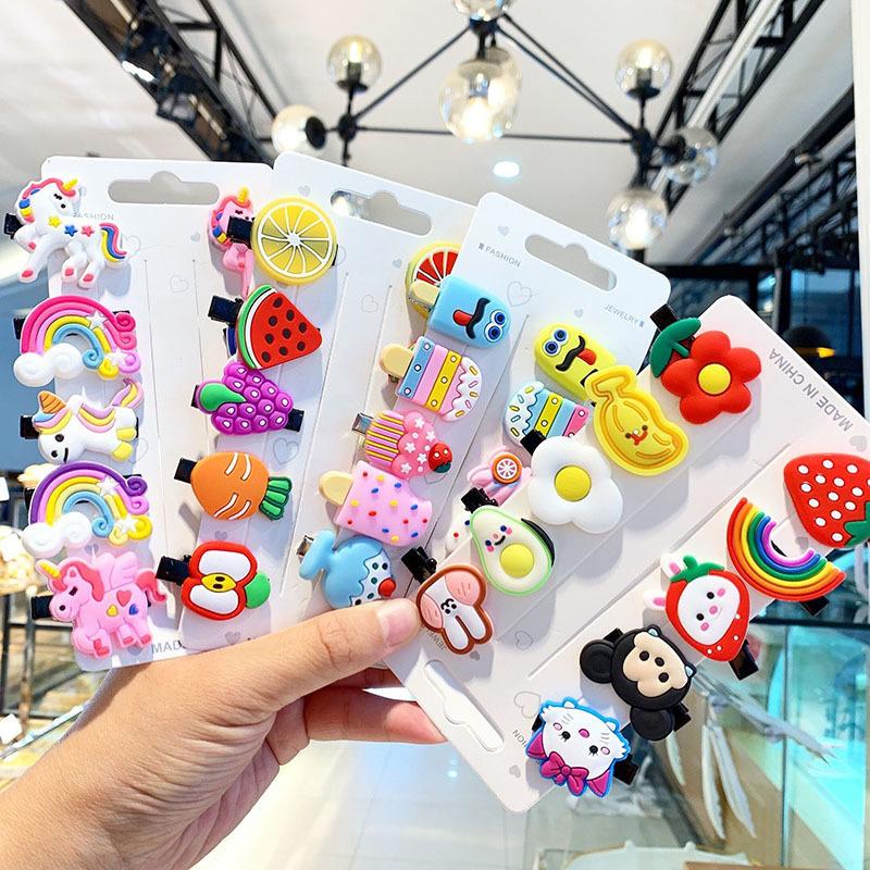 Product Introduction of Korean Style Super Cute Children Barrettes Girls Baby Ice Cream Does Not Hurt Hair Duckbill Clip Little Clip Hairpin Bang Clip Women 0