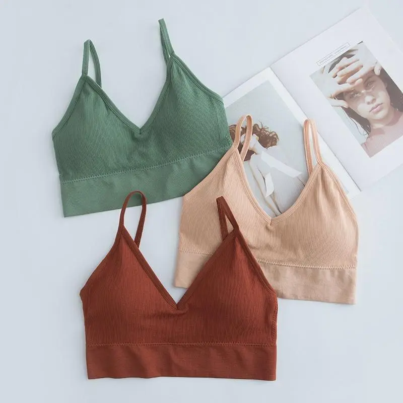 Big U Beauty Back Wrapped Chest Tube Top Halter Back Sports Yoga Breathable Gathering No Steel Ring Bra Camisole Underwear Women OUYOU