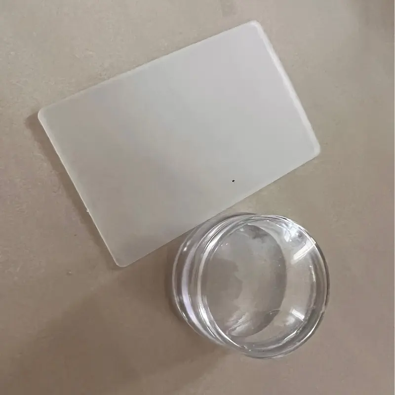 Stamper Silikon Nail Art Premium Pendek Besar Kotak Bulat 0