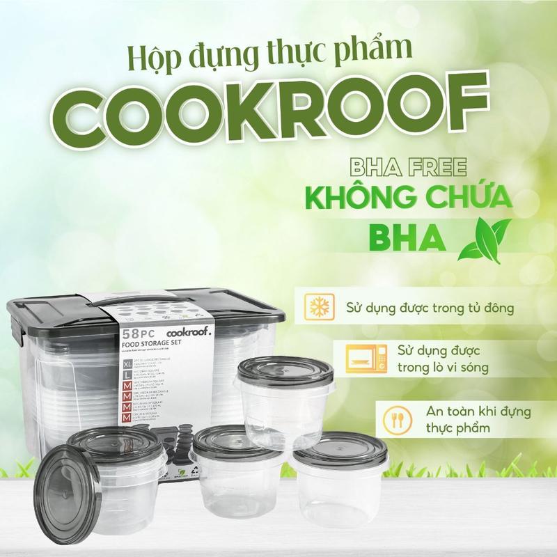 [Cookroof.] Hộp Đựng Thực Phẩm 58 Chi Tiết 29 Hộp Kích Thước Đủ, Nhựa PP5 Nguyên Sinh Chịu Nhiệt Tốt Không Chứa BPA An Toàn Cho Sức Khỏe