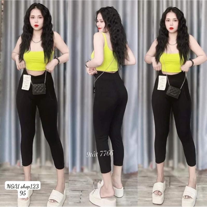 Quần legging nữ 7766 có túi co giãn , form dáng lửng 1