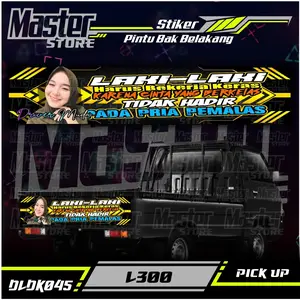 Stiker Pintu Bak Belakang Pick Up L300, GRANMAX, OLD CARRY/T120SS, NEW CARRY Custom Bisa Request Foto & Kata-Kata - Sticker Custom Variasi All Pick Up/Mobil/Truk/Motor Car