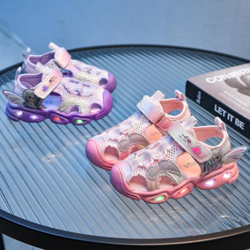  Dép Sandal Bé Gái Phát Sáng Công Chúa ELSA 3D Siêu Mềm Êm Nhẹ Mã 228 