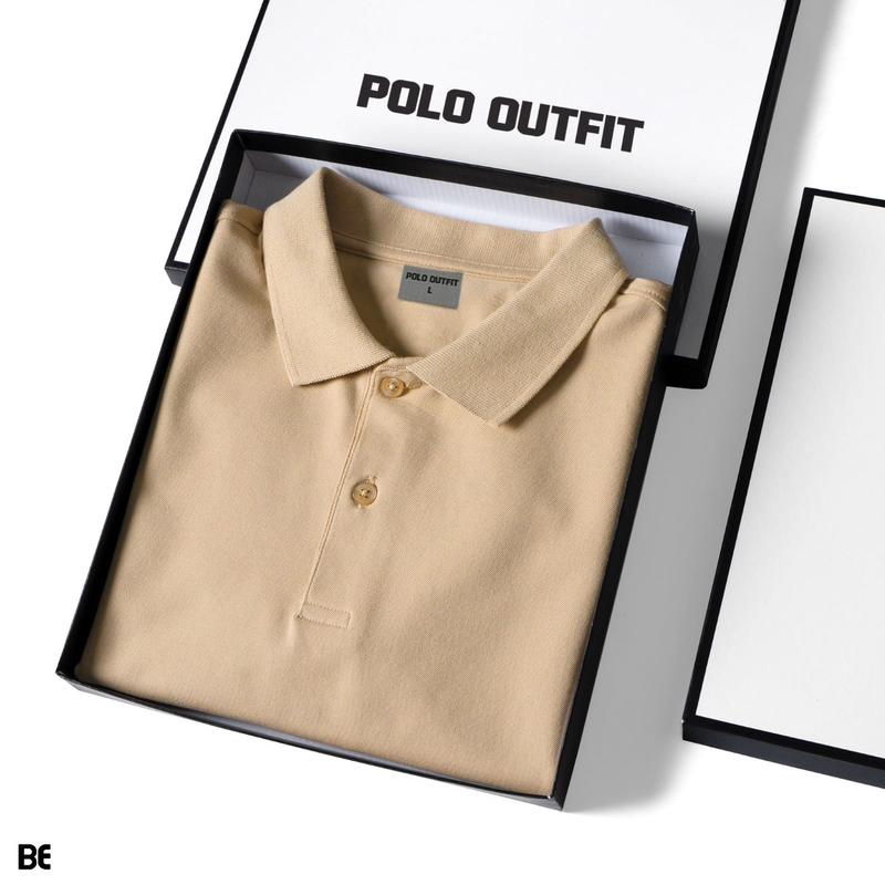 Áo Phông POLO OUTFIT nam TRƠN BASIC vải cá sấu CVC kháng khuẩn, chống nhăn, thoáng mát Menswear Ngắn Tay
