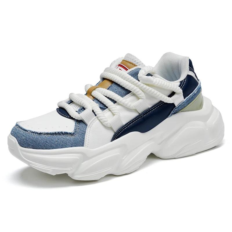 Anpassa Dammode Läder Sport Promenader Sneakers Chunky Höjd Ökad Hiss Fritidslöpare Skor för män Tränare Träning_voghion.com