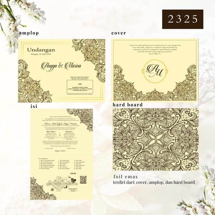 Undangan Pernikahan ERBA 2325 Elegan Modern Paket Lengkap 100 PCS Gratis Label & Plastik - JanjiKita | Komplit SET