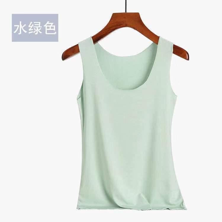 Áo Vest Lụa Lạnh Không Đường May, Đồ Lót Nữ Mùa Hè, Phong Cách Hàn Quốc, Dây Mỏng, Thích Hợp Cho Học Sinh Nữ 4