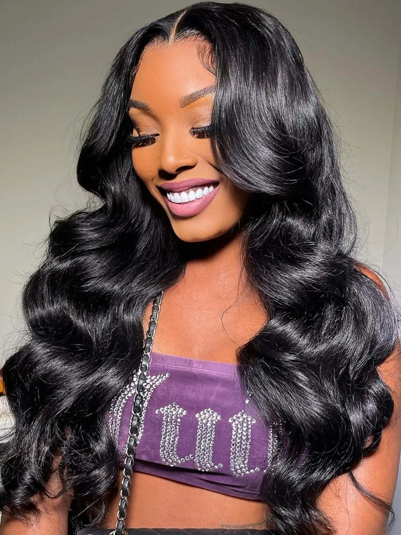 Women's 26inch Wavy Synthetic Lace Front Wigs for Daily, Cosplay, Costume Party, Striking Fluffy Glueless Wigs without Bangs for Party Hairstyle Decoration, Gifts for Girlfriend Hairstyle Ideas