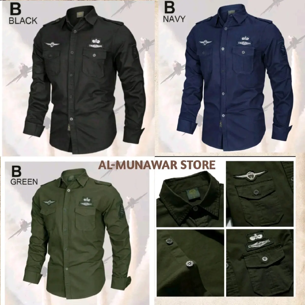 KEMEJA TACTICAL PRIA - KEMEJA PDH LENGAN PANJANG Tebal