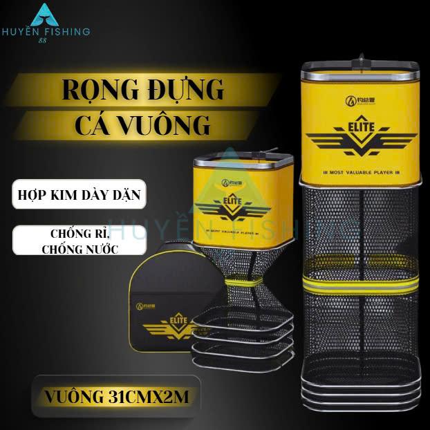 [31x2m] Rọng Dựng Cá Vuông Cao Cấp Huyền Fishing Khung Kim Loại Siêu Bền Chuyên Câu Đài H333
