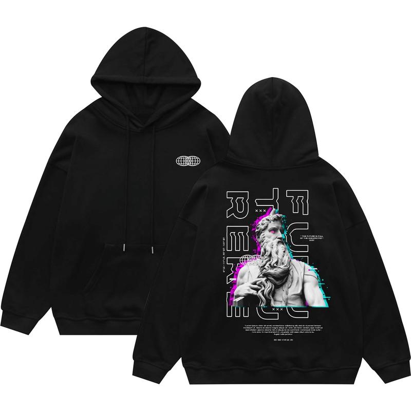 Sweater Pria Lengan Panjang Motif Aesthetic Printing Sweater Hoodie Bahan Fleece Sweater Crewneck Pria Sweater  by hnnna store Sablon Distro 4