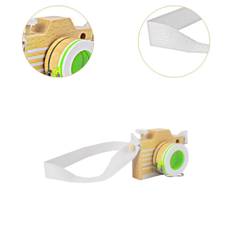 Product Introduction of Monstessori Toy Wood Camera Motor Skills Portable Kids Neck Hanging Camera Toy for Party Toy Travel Gift Birthday Preschool 1