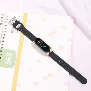 RRNS 469 Jam Tangan LED Digital Wanita Pria Rubber Electronic Fashion Couple Anak Remaja siswa sekolah