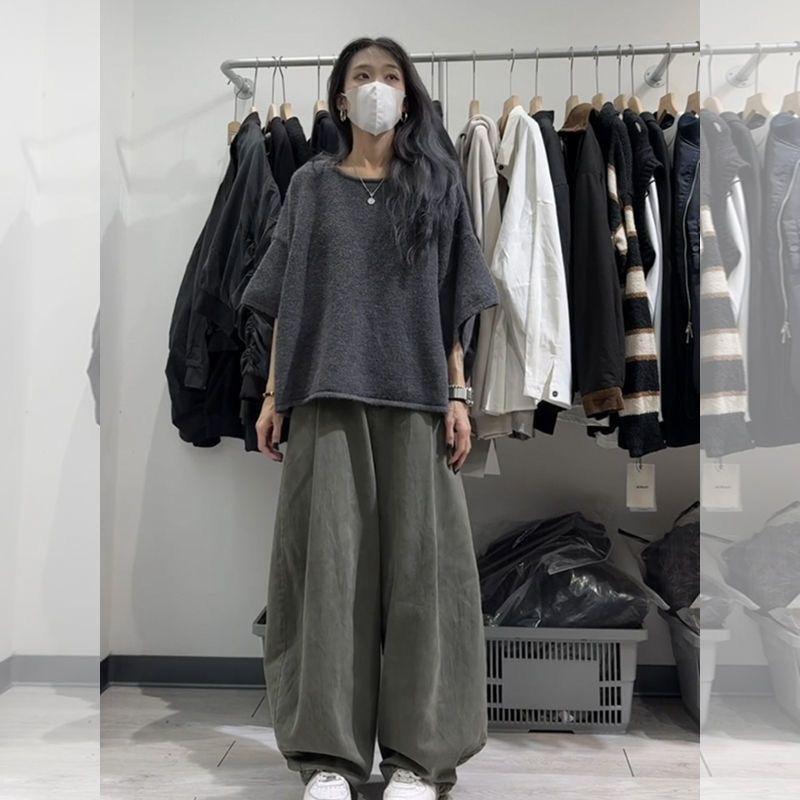 Product Introduction of 2025 Summer Fashion Outfit for Women 2025 New Korean Style Loose Short Sleeve Top Trendy Casual Pants Two-Piece Set 5