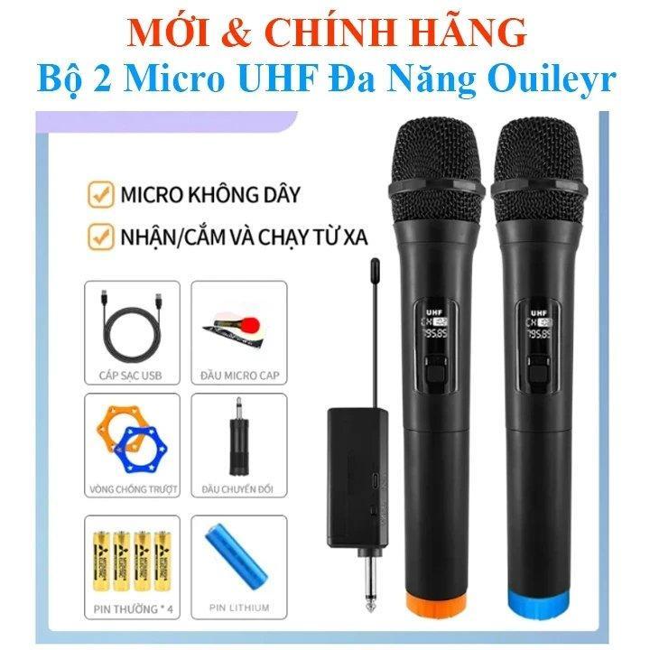 Micro không Dây có thể sạc lại tần số cố định uhf mic động cầm tay không dây cho amp karaoke đám cưới hát trang chủ