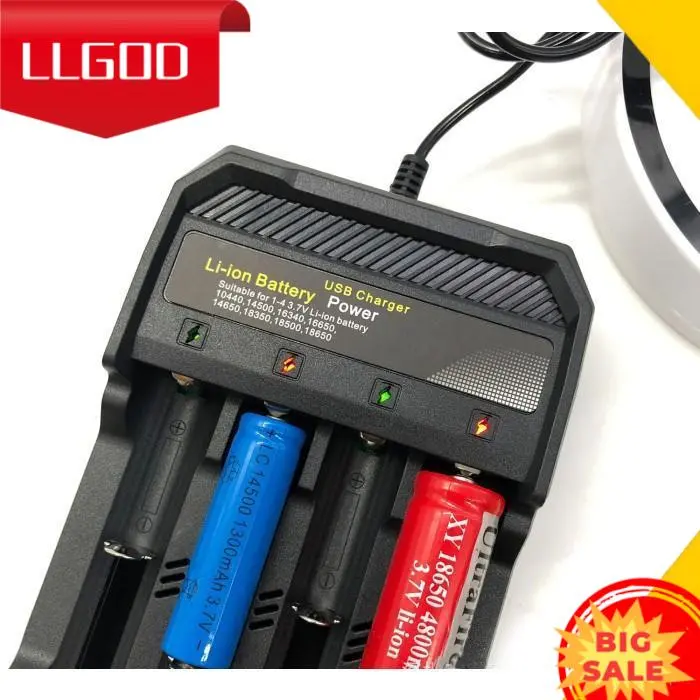 【Produk baru】 Fast Charger Baterai Battery 4 Slot USB 4.2V 2A 18650 AA AAA MS-5D84A