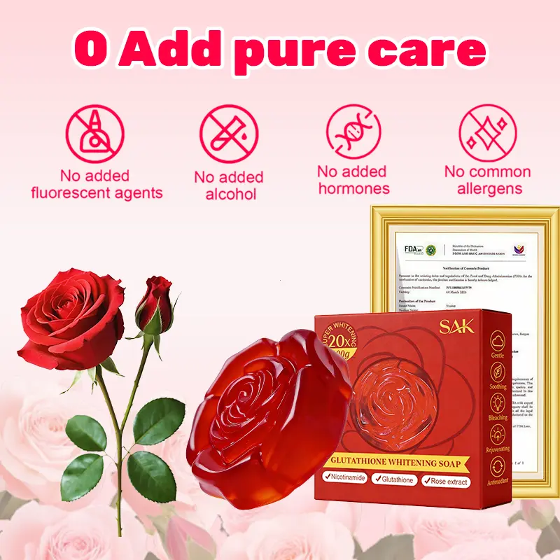 SAK ROSE Bleaching Soap FDA Approved with Whitening Booster Tranexamic Acid  & Licorice Extract - TikTok Shop Philippines