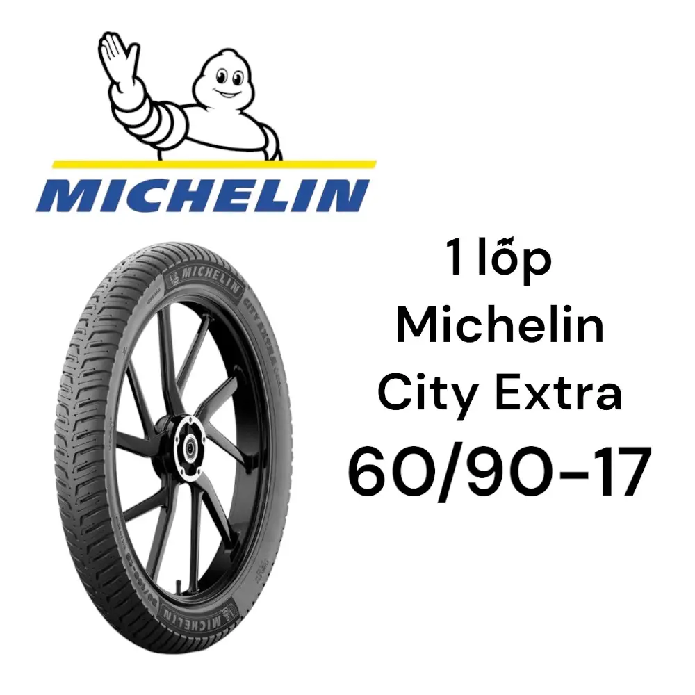 Lốp Michelin 60/90-17 city Extra xe số Exciter, Winner, Satria, Raider, Sonic, Wave, Dream, Sirius, Jupiter Phụ Tùng