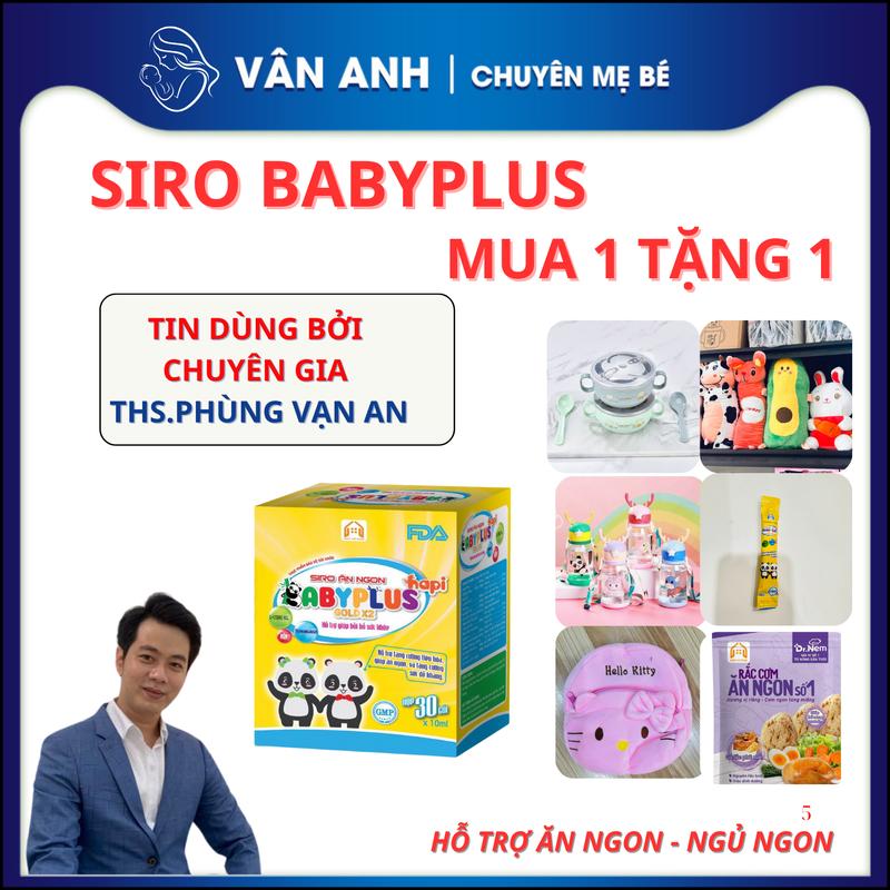 Siro ăn ngon babyplus EM BÉ HỖ TRỢ BỔ SUNG VITAMIN ,KÈM QUÀ Cho Bé Men Vi Sinh siro  anngon