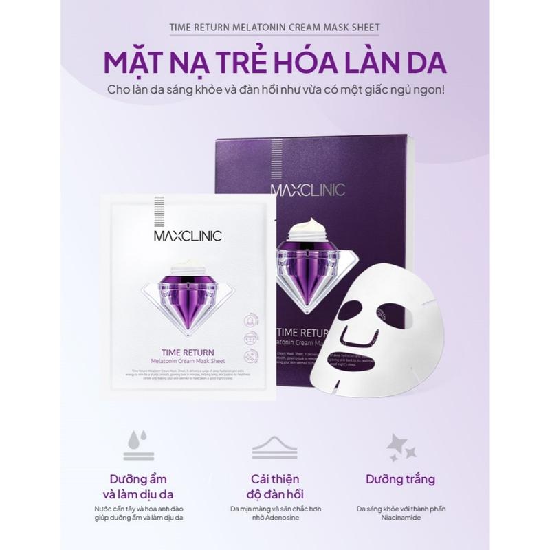 Mặt Nạ Dưỡng Da Maxclinic Time Return Melatonin Cream Mask Sheets 1 Miếng 2