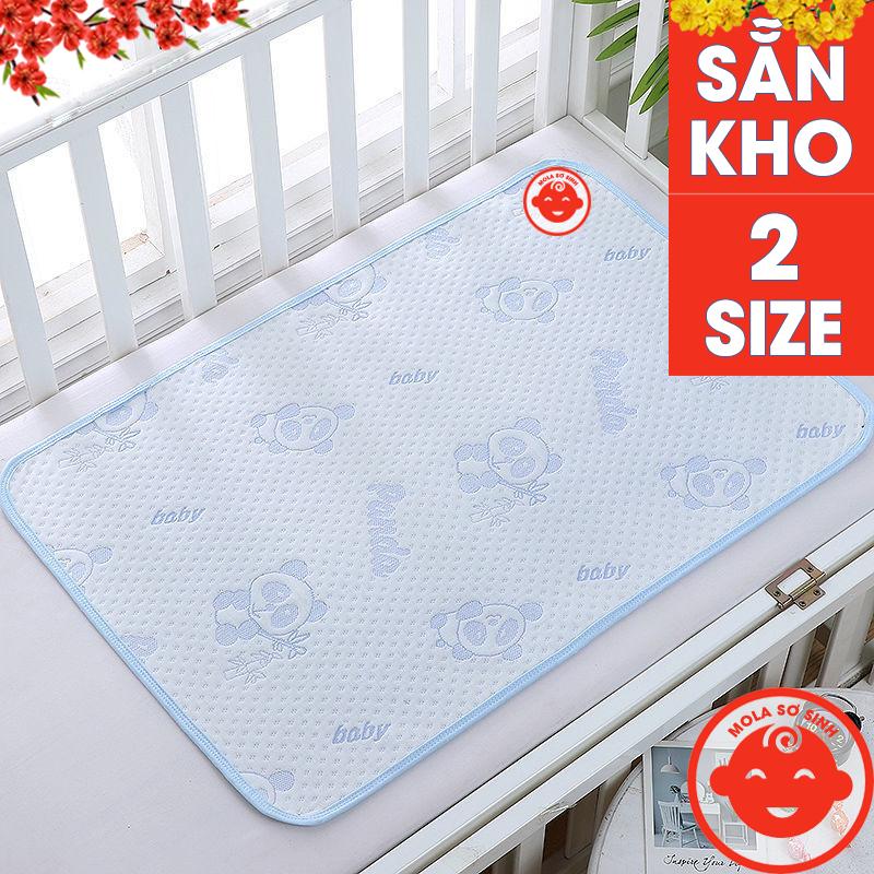 Tấm Lót Chống Thấm Cho Bé Sơ Sinh 4 Lớp Hình Gấu Thay Bỉm Lót Nôi Cũi Giường Chiếu Mềm Mại Thấm Hút Tốt