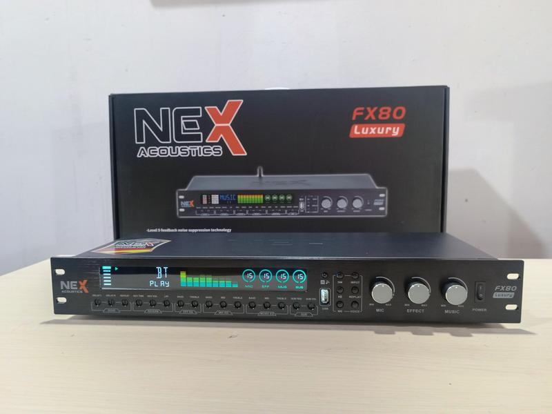 Vang cơ lai số nex fx80 luxury có chống hú micro, kết nối bluetooth có Reveb bảo hành 18 tháng ( Tặng kèm dây canon kết nối )