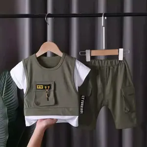 Setelan Baju Anak Laki Laki Model Rompi Terlaris Set Kaos Dan Celana Anak Cowok Keren Baju Anak Import Setelan Anak Laki Laki Kekinian Pakaian Anak Model Terbaru Motif Premium Fashion Anak Cowok