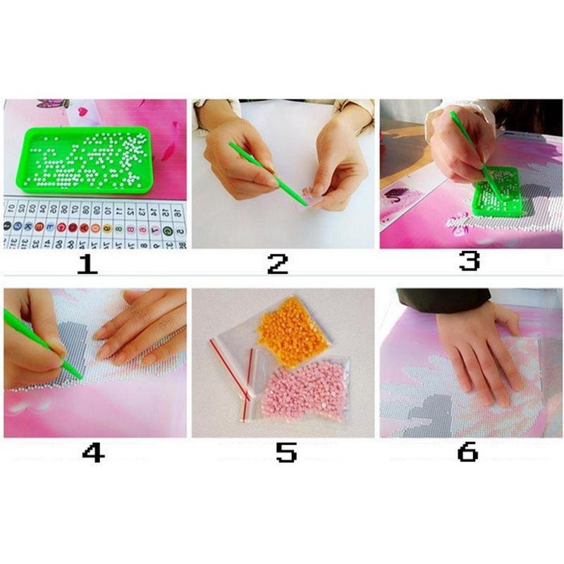 Tranh Cha Mẹ - Tranh Đính Đá 5D Tự Hoàn Thành Kích Thước 40x30cm - Tranh Gắn Đá DIY 7