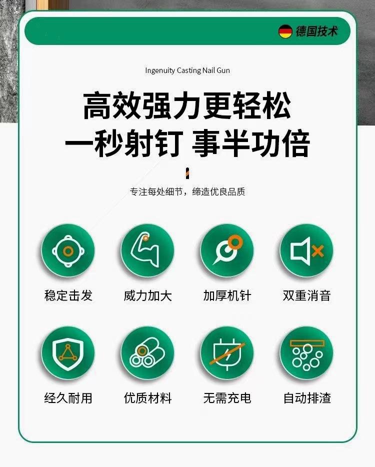 Product Introduction of New Sound Canceling Gadget Gun Staple Gun Full Set Fastener Industrial Grade Manual Woodworking Mini Toolbox Hardware 5