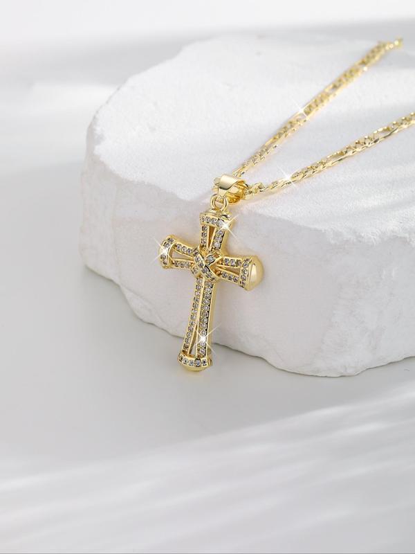 Fashion Cross Pendant Necklace for Women & Men, Jewelry for Party, Daily Clothing Decor, Trendy All-match & Exquisite Jewelry for Birthday Gift 3